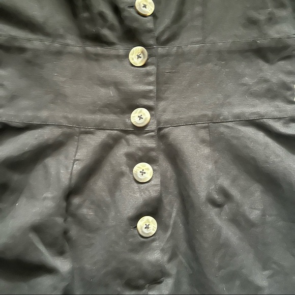 Urban Outfitters Black Button Down Linen/Cotton Blend  Romper size XS - Picture 5 of 9